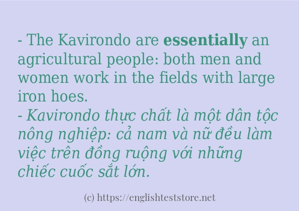 Câu ví dụ của từ essentially Câu ví dụ của từ essentially