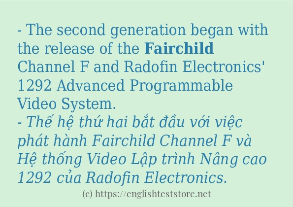 Câu ví dụ của từ fairchild