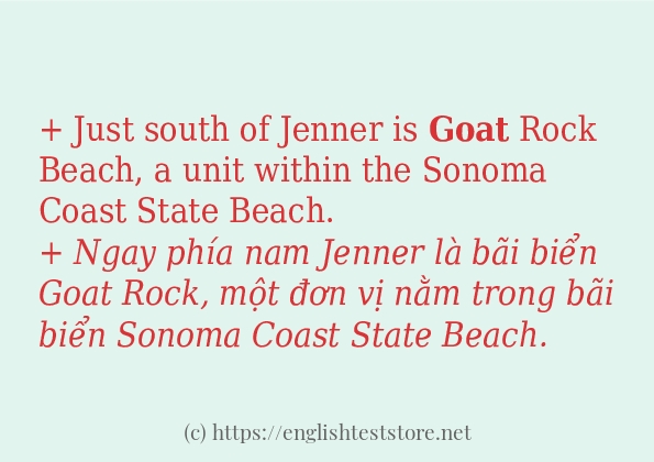 Câu ví dụ của từ goat
