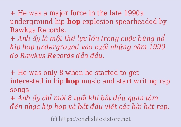 Câu ví dụ của từ hop