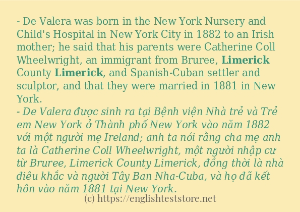 Câu ví dụ của từ limerick