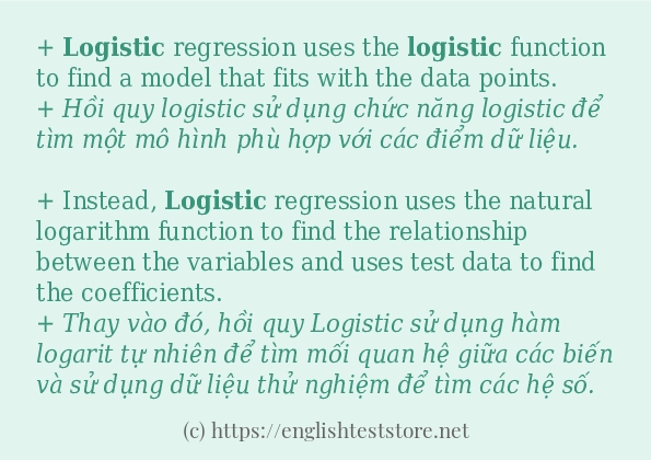 Câu ví dụ của từ logistic