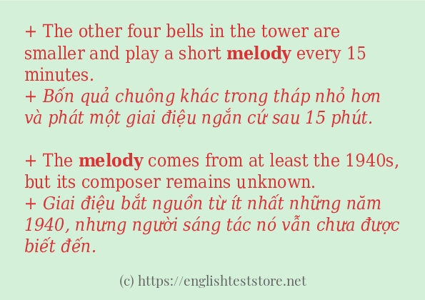 Câu ví dụ của từ melody