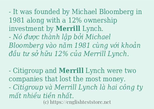Câu ví dụ của từ merrill