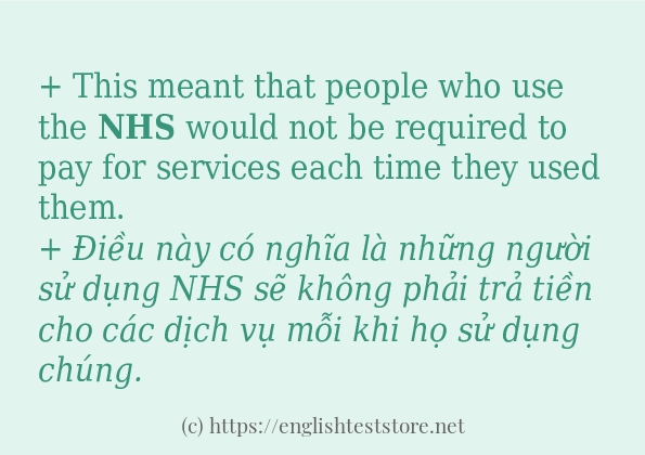 Câu ví dụ của từ nhs