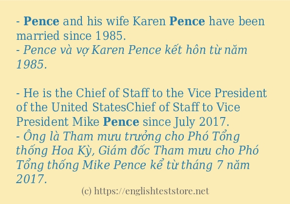 Câu ví dụ của từ pence Câu ví dụ của từ pence