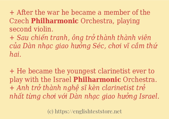 Câu ví dụ của từ philharmonic