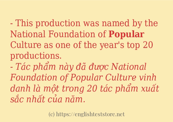 Câu ví dụ của từ popular