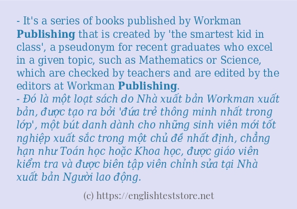 Câu ví dụ của từ publishing