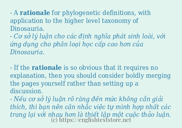 Câu ví dụ của từ rationale