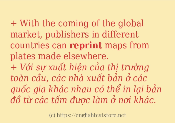 Câu ví dụ của từ reprint