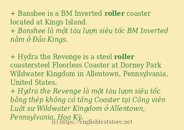 Câu ví dụ của từ roller