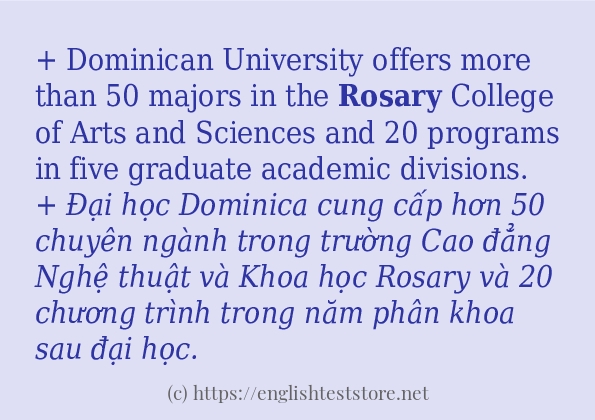 Câu ví dụ của từ rosary