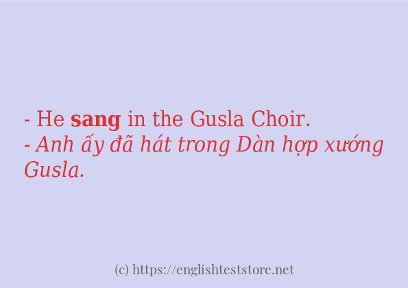 Câu ví dụ của từ sang