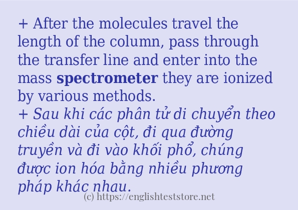 Câu ví dụ của từ spectrometer