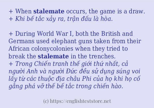 Câu ví dụ của từ stalemate Câu ví dụ của từ stalemate