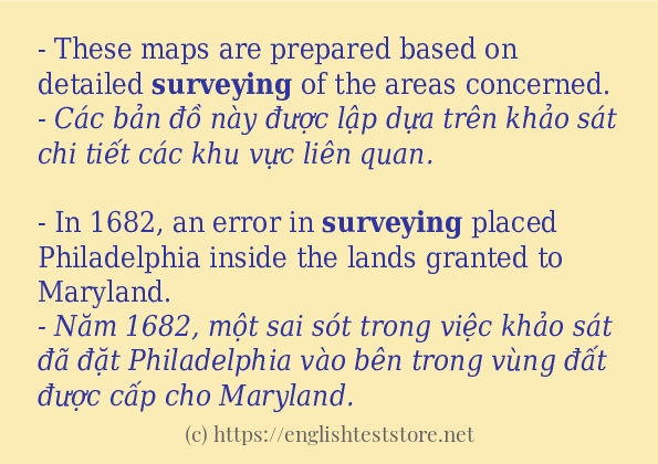 Câu ví dụ của từ surveying