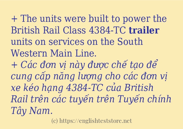 Câu ví dụ của từ trailer