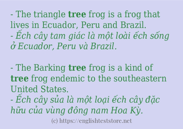 Câu ví dụ của từ tree