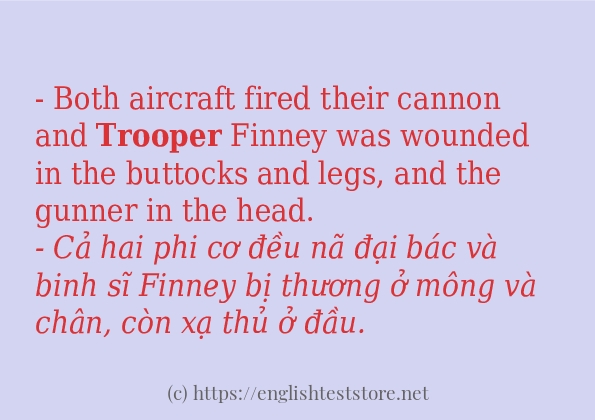 Câu ví dụ của từ trooper