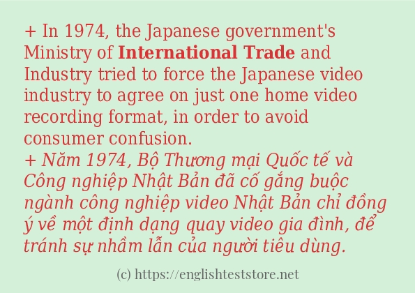 International trade cách sử dụng trong câu và ví dụ International trade cách sử dụng trong câu và ví dụ