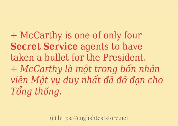 Secret service cách sử dụng trong câu và ví dụ Secret service cách sử dụng trong câu và ví dụ