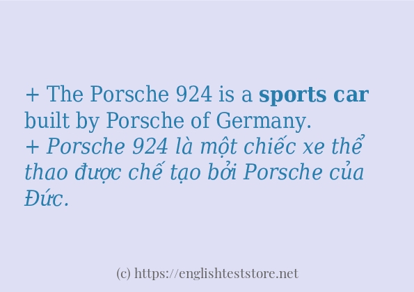Sports car cách dùng và câu ví dụ Sports car cách dùng và câu ví dụ