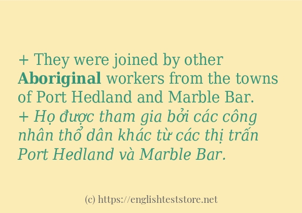 aboriginal cách dùng trong câu và ví dụ