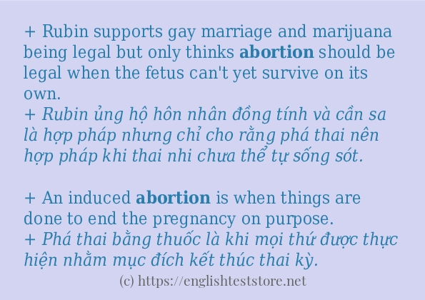 abortion cách sử dụng trong câu và ví dụ abortion cách sử dụng trong câu và ví dụ