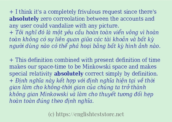 absolutely các cách dùng và câu ví dụ absolutely các cách dùng và câu ví dụ