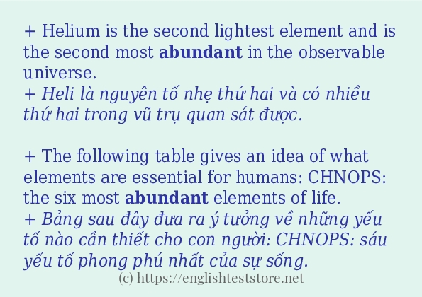 abundant các cách dùng và câu ví dụ abundant các cách dùng và câu ví dụ
