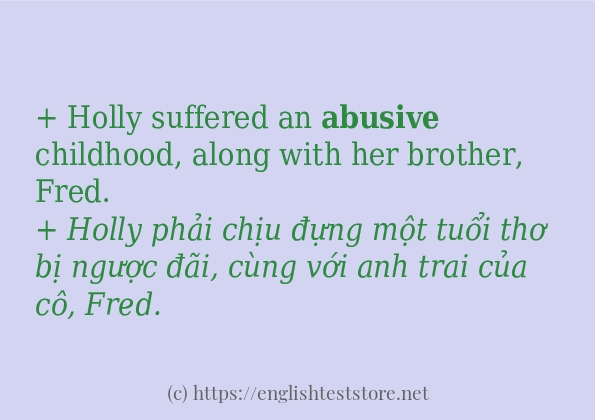 abusive câu ví dụ và cách sử dụng abusive câu ví dụ và cách sử dụng