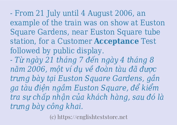 acceptance có bao nhiêu cách sử dụng?