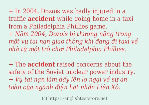 accident có bao nhiêu cách sử dụng?