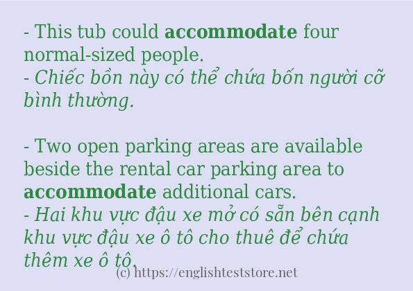 accommodate sử dụng như thế nào và câu ví dụ accommodate sử dụng như thế nào và câu ví dụ
