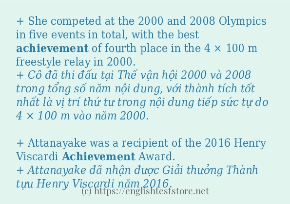 achievement sử dụng như thế nào?