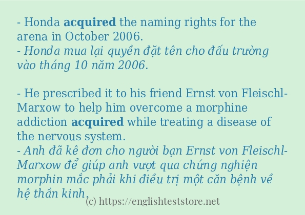 acquired cách sử dụng và câu ví dụ