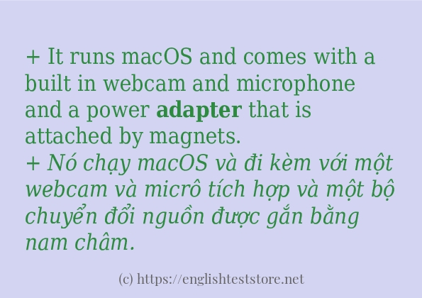 adapter các ví dụ và câu điển hình