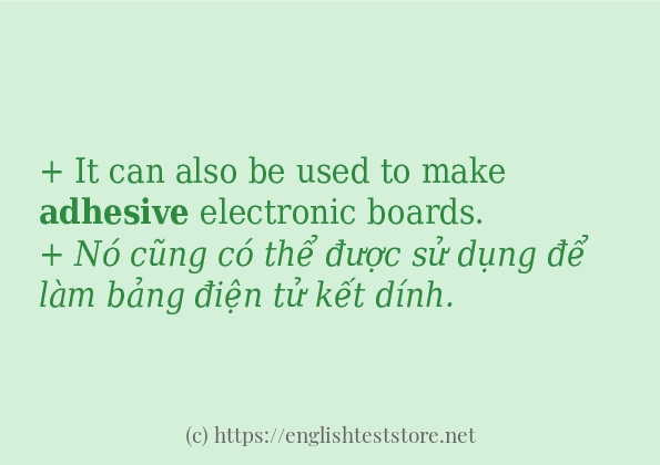 adhesive ví dụ cách dùng trong câu adhesive ví dụ cách dùng trong câu