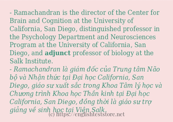 adjunct ví dụ cách dùng trong câu