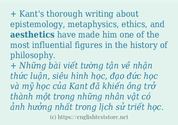 aesthetics áp dụng trong câu và ví dụ