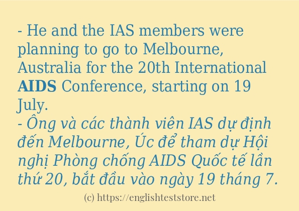 aids áp dụng trong câu và ví dụ
