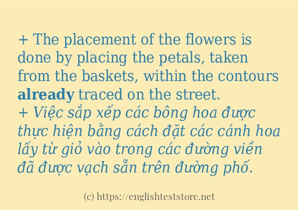 already cách dùng trong câu và ví dụ