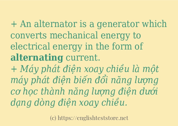 alternating câu ví dụ về cách dùng