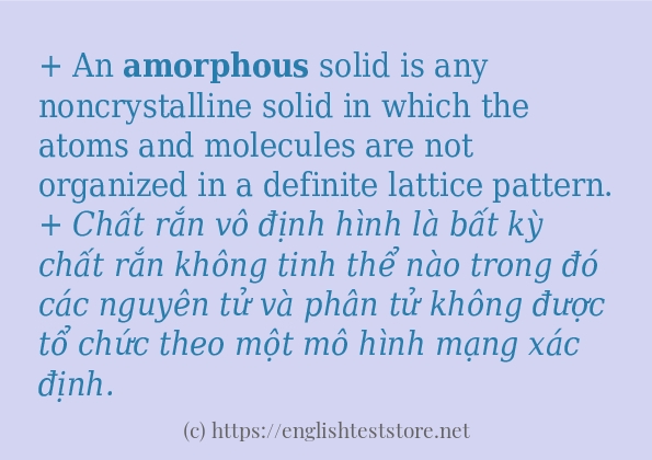 amorphous cách sử dụng trong câu và ví dụ