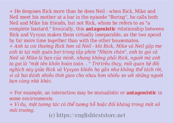 antagonistic cách dùng và câu ví dụ antagonistic cách dùng và câu ví dụ