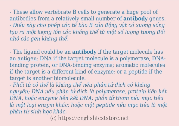 antibody ví dụ cách dùng trong câu