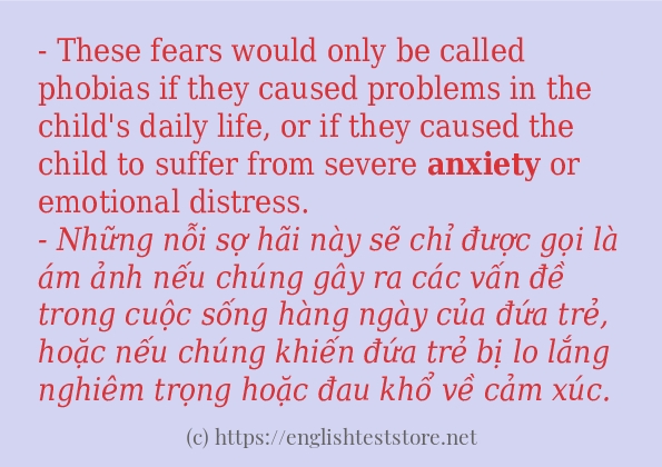 anxiety áp dụng trong câu và ví dụ