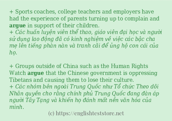 argue có bao nhiêu cách dùng? argue có bao nhiêu cách dùng?