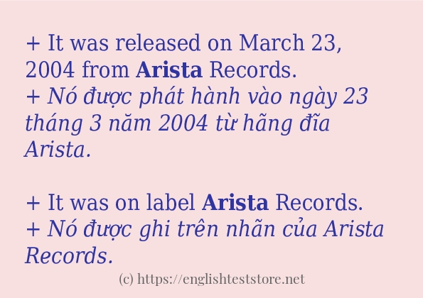 arista cách dùng và câu ví dụ arista cách dùng và câu ví dụ